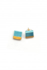 Golden Square Ceramic Studs